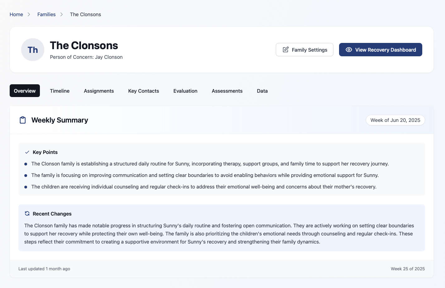 Family Management Dashboard