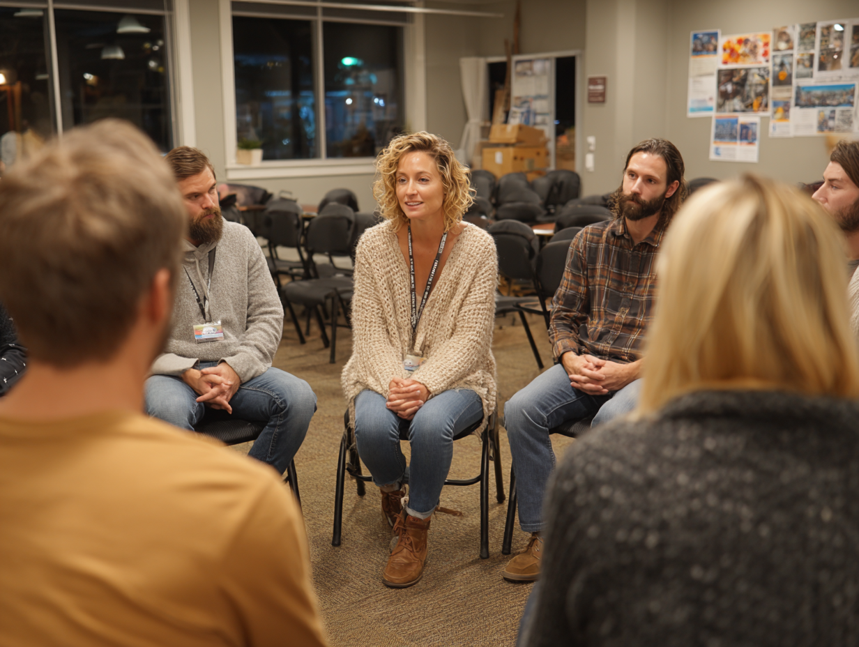 Professionals in a collaborative training session